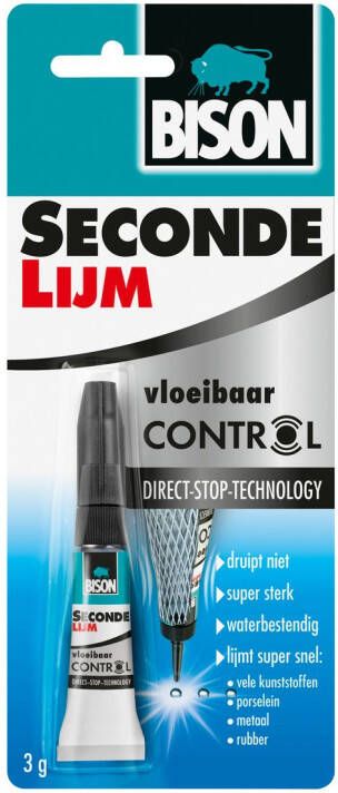 Bison Secondelijm Vloeibaar Control Tube 3gr
