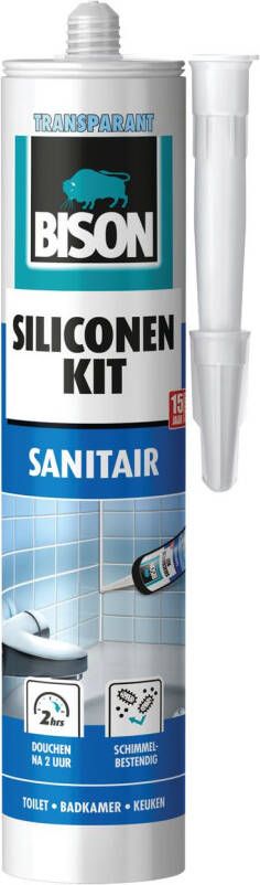 Bison Siliconenkit Sanitair Transparant 300ml