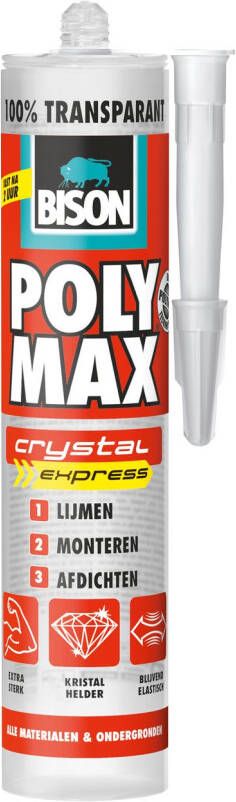 Bison Universele Montagelijm Poly Max Crystal Express 300g