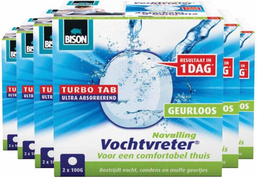 Bison Vochtvreter Ambiance Neutral Navul Tabs 6 X 2 X 100 Gr Voordeelverpakking