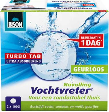 Bison Air Max Ambiance vochtvreter navulling tab neutraal 2x100 gram