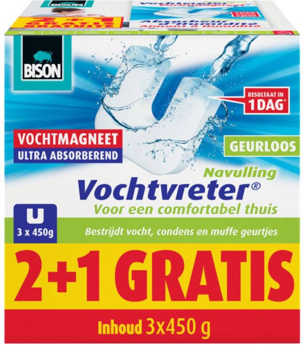 Bison Vochtvreter Vochtmagneet Neutraal 3 X 450 Gr