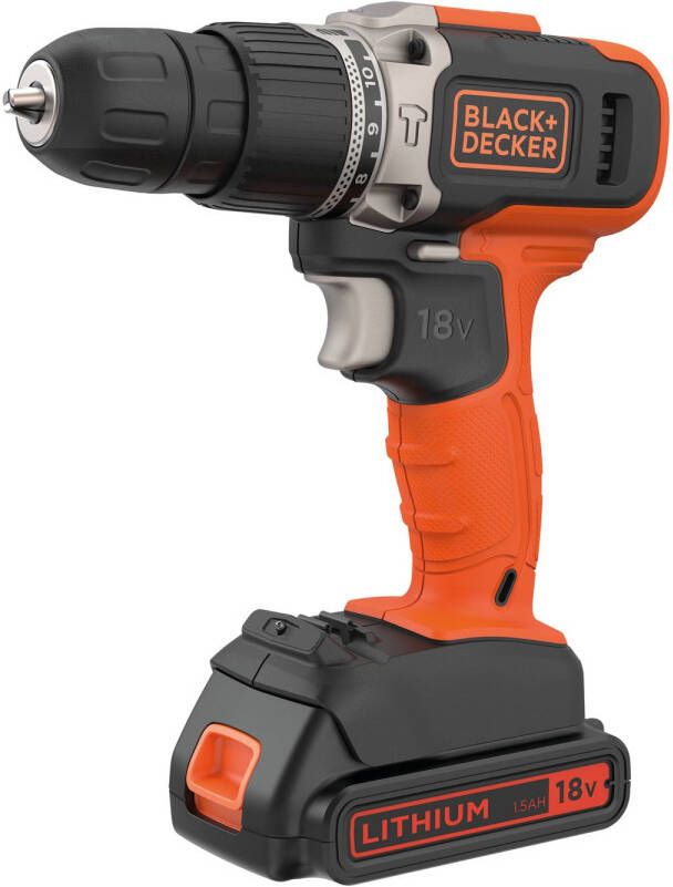 BLACK+DECKER Accuboormachine Met Klopfunctie Bcd003me2k-qw 18v (2 Accu s)