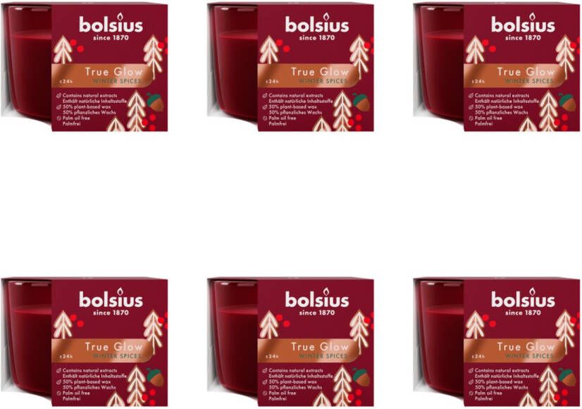 Bolsius True Glow Geurglas 63 90 Winter Spices 6 Verpakkingen