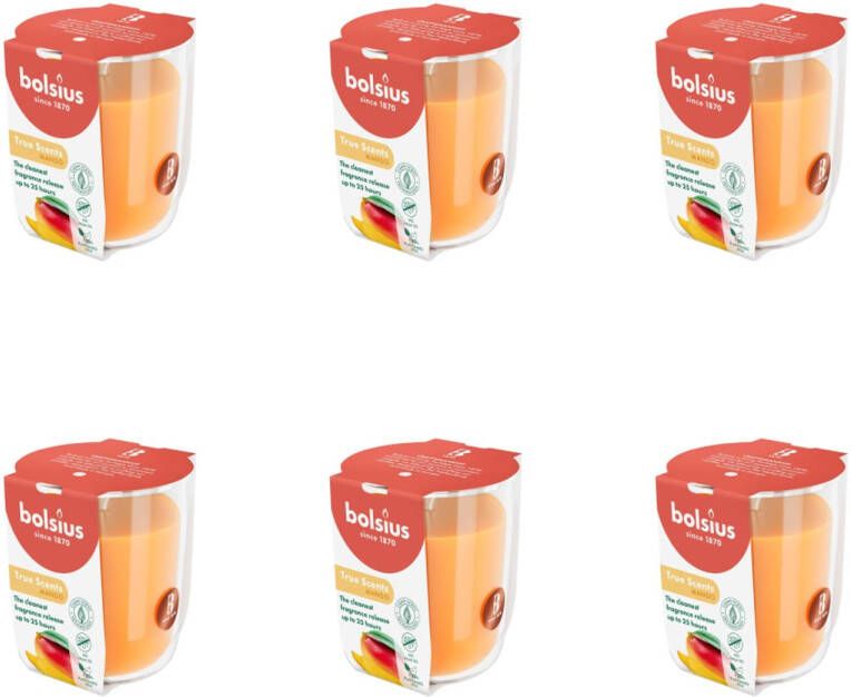 Bolsius True Scents Geurglas 80 73 Mango 6 Verpakkingen