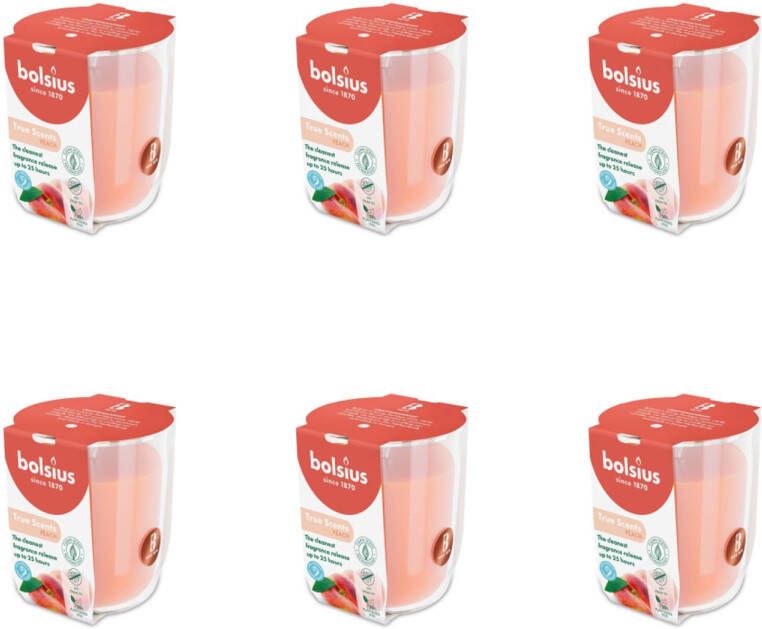 Bolsius True Scents Geurglas 80 73 Peach 6 Verpakkingen