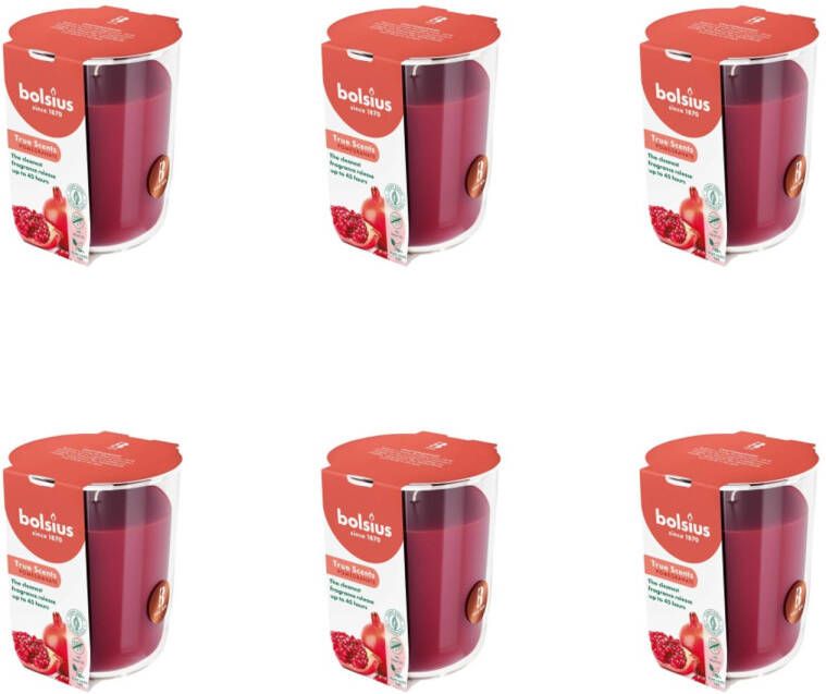 Bolsius True Scents Geurglas 97 85 Pomegranate 6 Verpakkingen