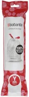 Brabantia PerfectFit afvalzak met trekbandsluiting code Y 20 liter 20 stuks rol White - Foto 3
