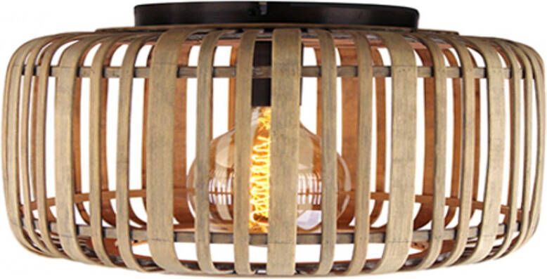 Brilliant Plafondlamp Woodrow Lichtbruin Hout ⌀50cm E27