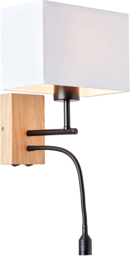 Brilliant Wandlamp Rayan Eik Wit E27 25w+2 5w