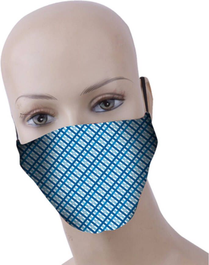 Busters Wasbaar Hygiënemasker Vichy 3 Stuks