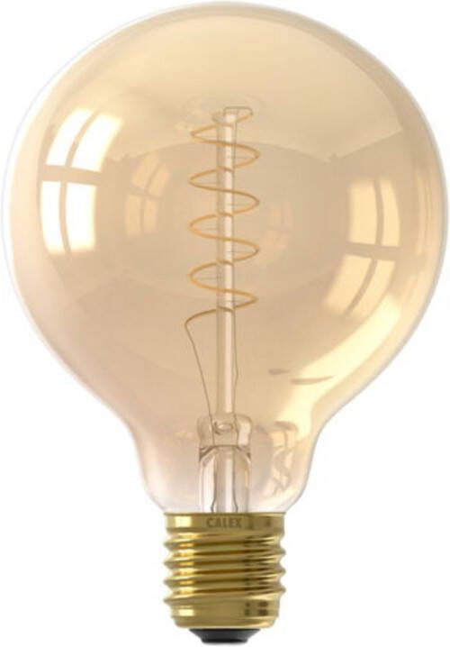 Calex Spiraal Filament Led Lamp E27 G95 Goud 3.8w Dimbaar