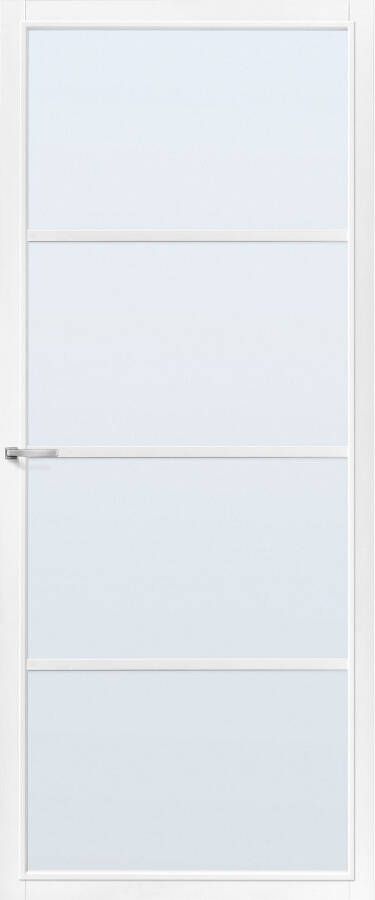 CanDo Capital Binnendeur Hartford Wit Blank Glas Opdek Rechts 88x201 5 Cm