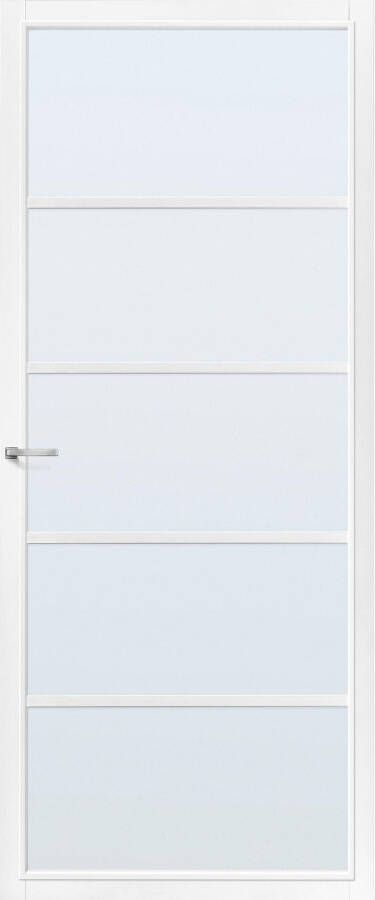 CanDo Capital Binnendeur Springfield Wit Blank Glas Opdek Links 83x231 5 Cm