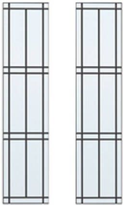 CanDo Isolatieglas Glas-in-lood 22-ruits 93x201cm