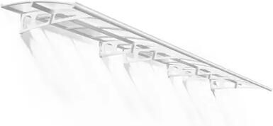 Canopia Bordeaux Deurluifel Luifel Afdak Afdakje Polycarbonaat Meerwandig Transparant 670x139 cm