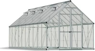 Canopia Balance Hybride Tuinkas Kweekkas Broeikas Polycarbonaat Hoge Kwaliteit Eenvoudige installatie Zilver 607X244X229 cm