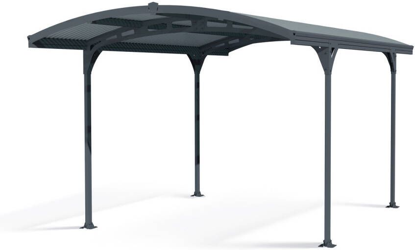 Canopia Palram | Atlas 495x287 Cm Carport Enkel Donkergrijs Zonnegrijs