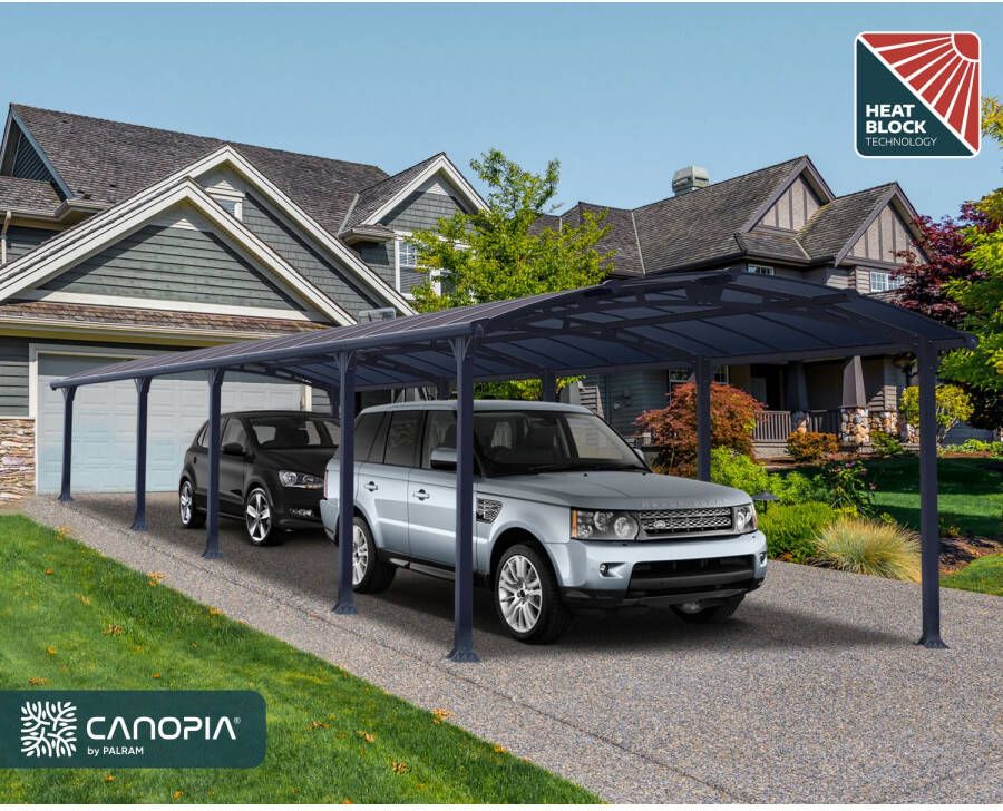 Canopia Palram | Carport Arcadia Enkel Donkergrijs brons 1077x360cm