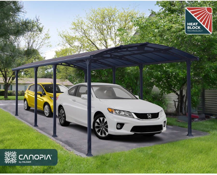 Canopia Palram | Carport Arcadia Enkel Donkergrijs brons 863x360cm