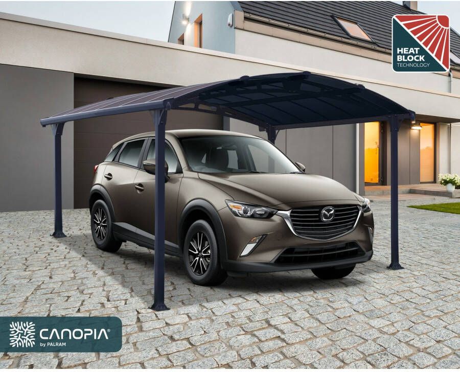 Canopia Arcadia Carport Overkapping Aluminium Hoge kwaliteit Eenvoudige installatie 3.6X4.4 m