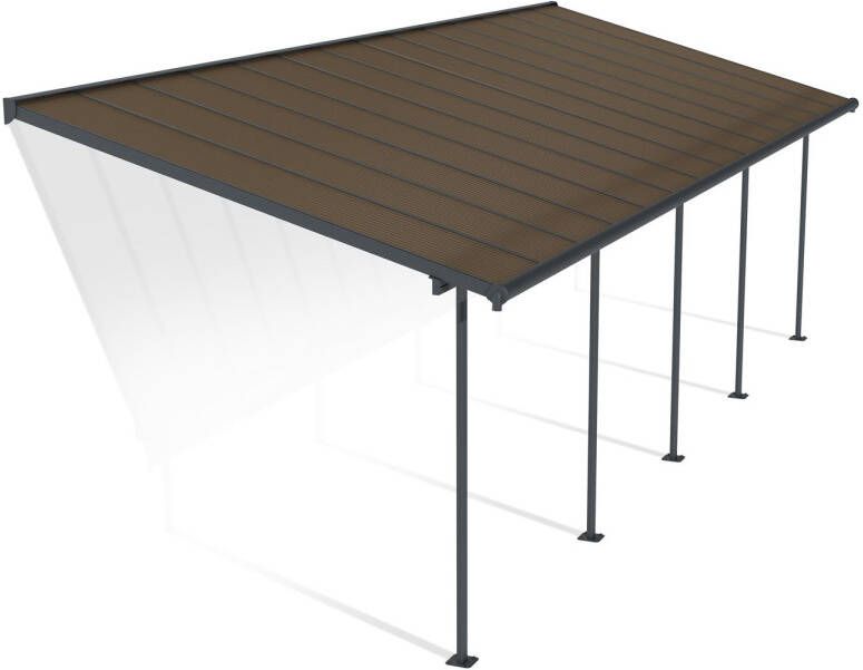 Canopia Palram | Terrasoverkapping Capri Donkergrijs brons 860x295x299cm