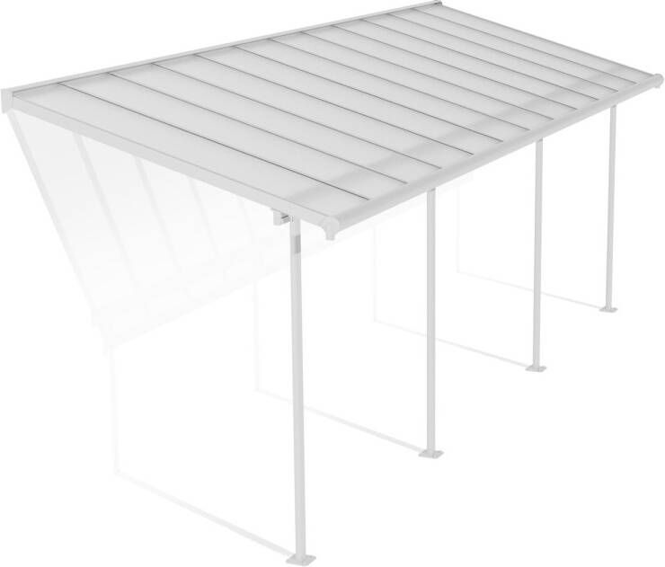 Canopia Sierra Overkapping Terrasoverkapping Pergola Terrasoverkapping Polycarbonaat Aluminium Wit 2.2X6.7 m