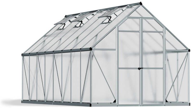 Canopia Essence Tuinkas Kweekkas Broeikas Polycarbonaat Hoge Kwaliteit Eenvoudige installatie Zilver 487X244X229 cm