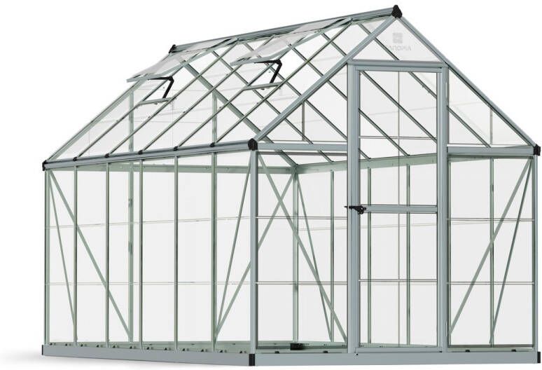 Canopia Harmony Tuinkas Kweekkas Broeikas Polycarbonaat Hoge Kwaliteit Eenvoudige installatie Zilver 370X185X208 cm