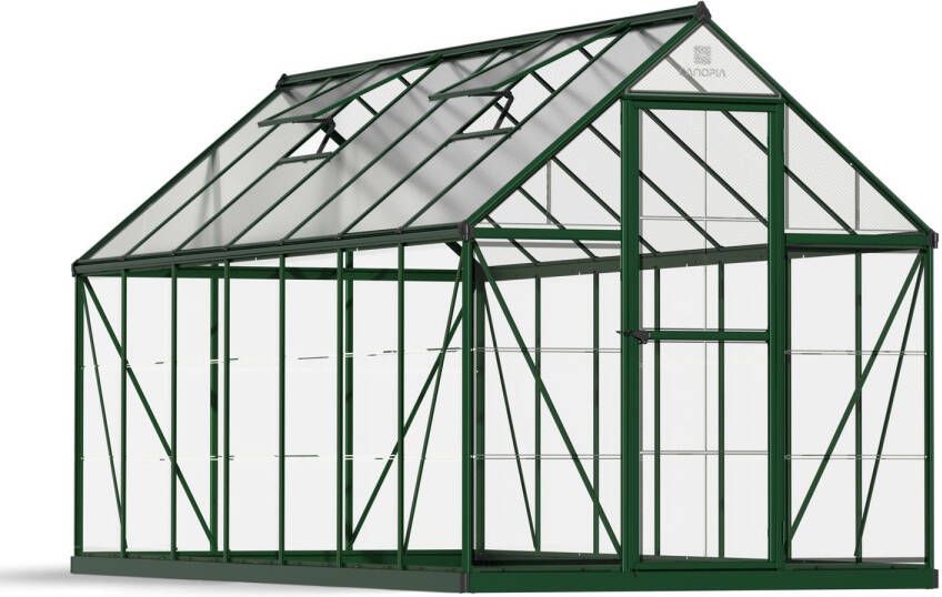 Canopia Hybrid Tuinkas Kweekkas Broeikas Polycarbonaat Hoge Kwaliteit Eenvoudige installatie Groen 426X185X208 cm