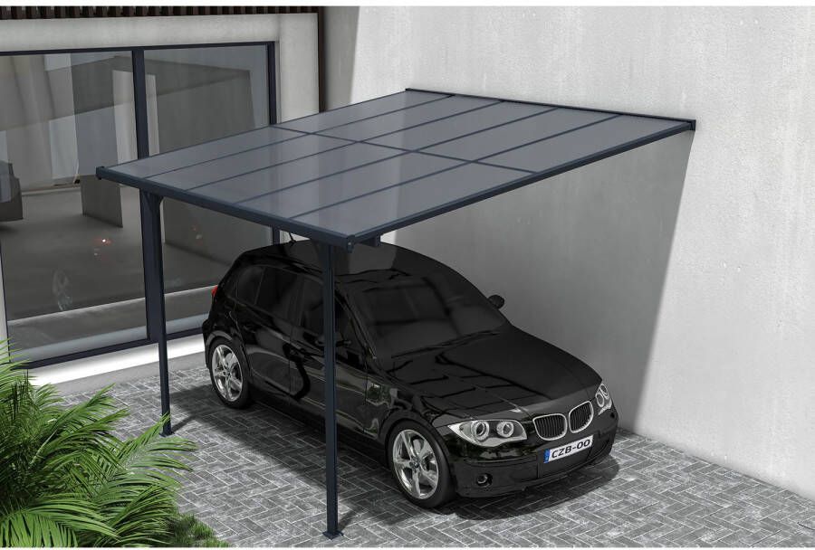 Cazeboo Pergola carport Bevestigd Kleo 300l300 Aluminium Grijs