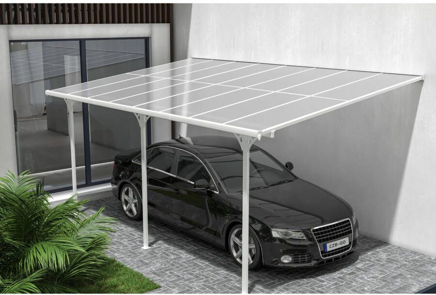 Cazeboo Pergola carport Leunend Kleo 500l300 Aluminium Wit