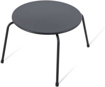 Central Park Bijzet Tuintafel Capri Zwart Staal Ø48cm