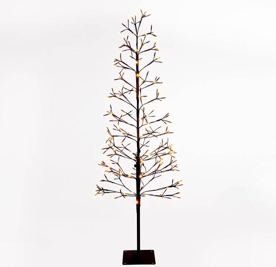 Central Park Kerstverlichting Metalen Boom Zwart 256 Led Warm Wit 160cm