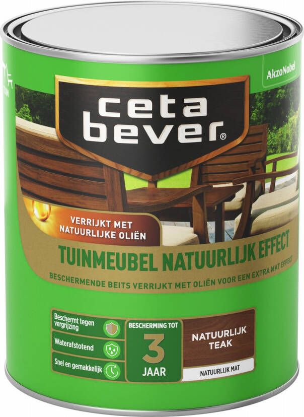 Cetabever Beits Tuinmeubelbeits Natuurlijk Effect Teak 750ml