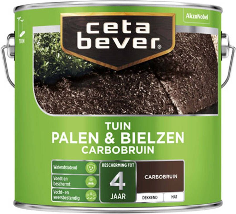 CetaBever Tuin Palen & Bielzen Beits Mat Carbobruin 2 5 liter