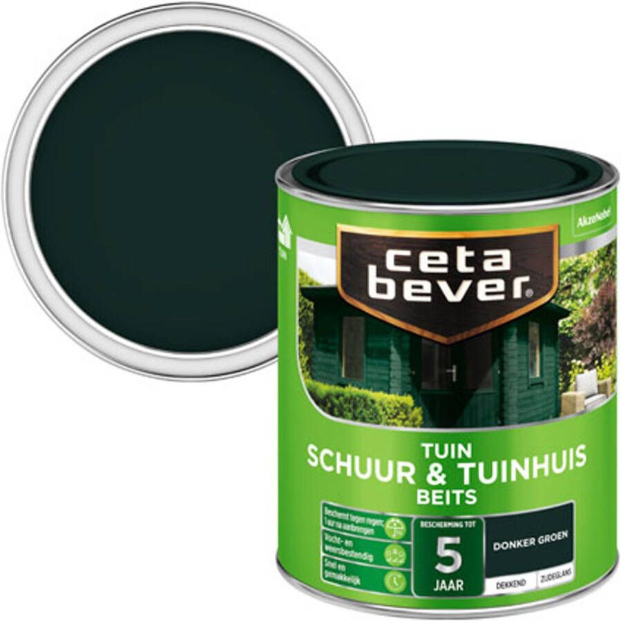 CetaBever Schuur- En Tuinhuis Beits 605 Donkergroen Dekkend 750ml