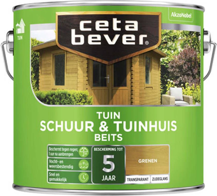 Cetabever Transparant Schuur- & Tuinhuis Beits 077 Grenen 2 5L