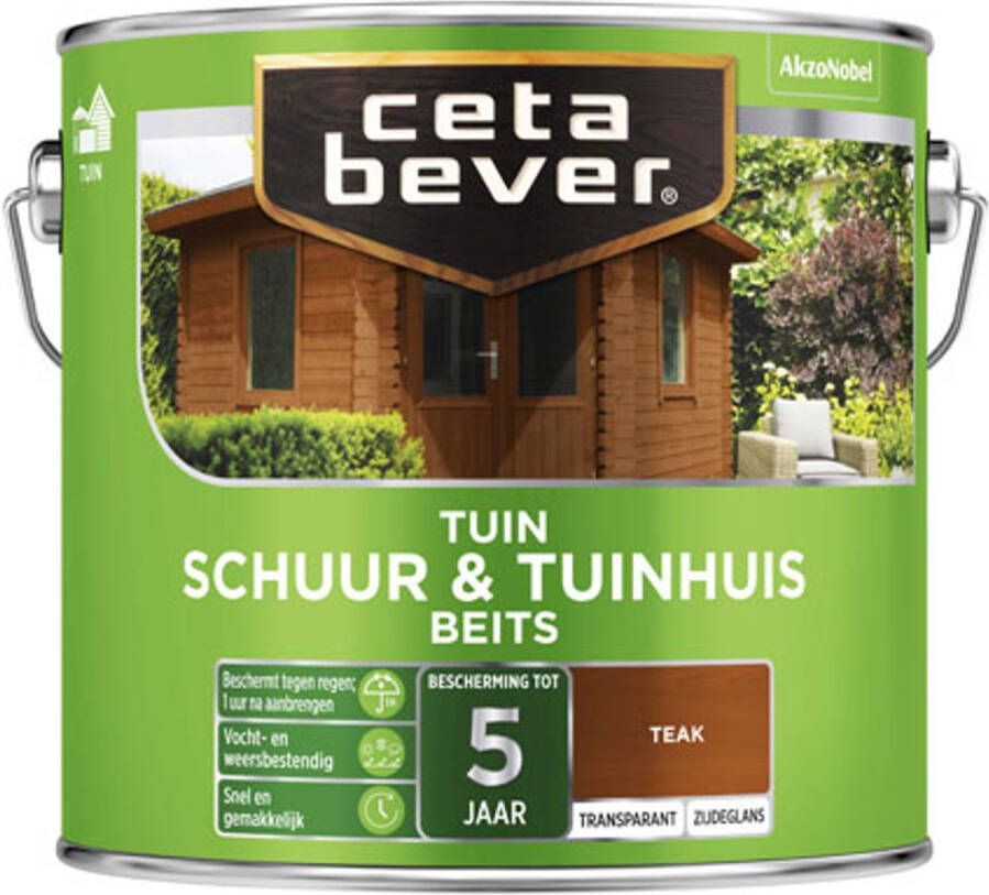 Cetabever Transparant Schuur- & Tuinhuis Beits 085 Teak 2 5 L