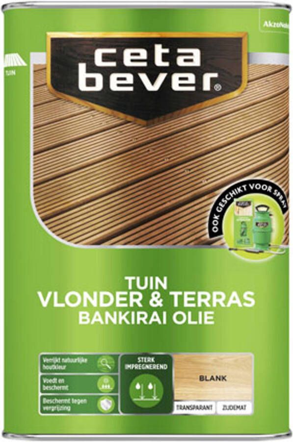 CetaBever Tuin Vlonder & Terras Bankirai Olie Transparant Blank 4 liter