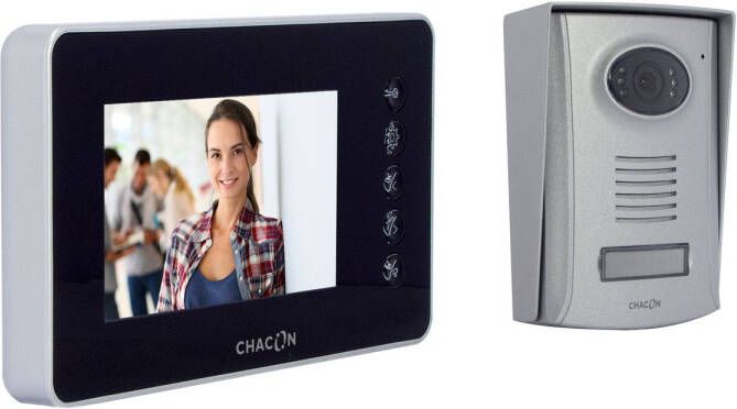 Chacon Videofoon 4 Draden 4 3" Zwart