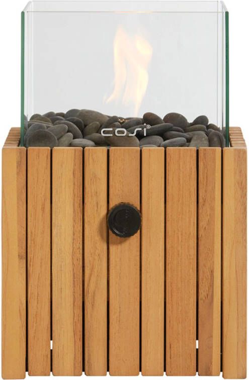 Cosi scoop Timber Square Gaslantaarn Unieke sfeermaker Voor binnen en buiten Inclusief glas en kiezelstenen - Foto 5