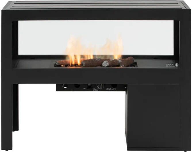 Cosi vista 120 Anthracite Vuurtafel Inclusief Extra Achterwand 120 Cm - Foto 5