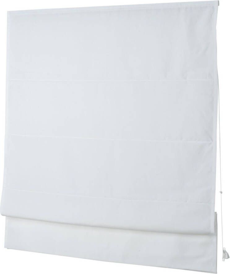 DecoMode Dm Vouwgordijn Lichtdoorlatend Unicolor Wit 140x180cm