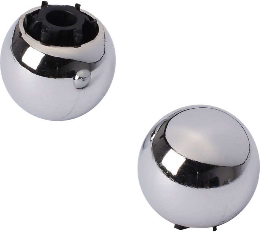 Decomode Gordijnknop Sphere Chroom 20mm 2 Stuks