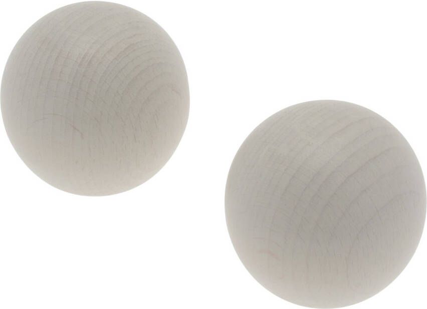 Decomode Gordijnknop Sphere Klei Wit 28mm 2 Stuks