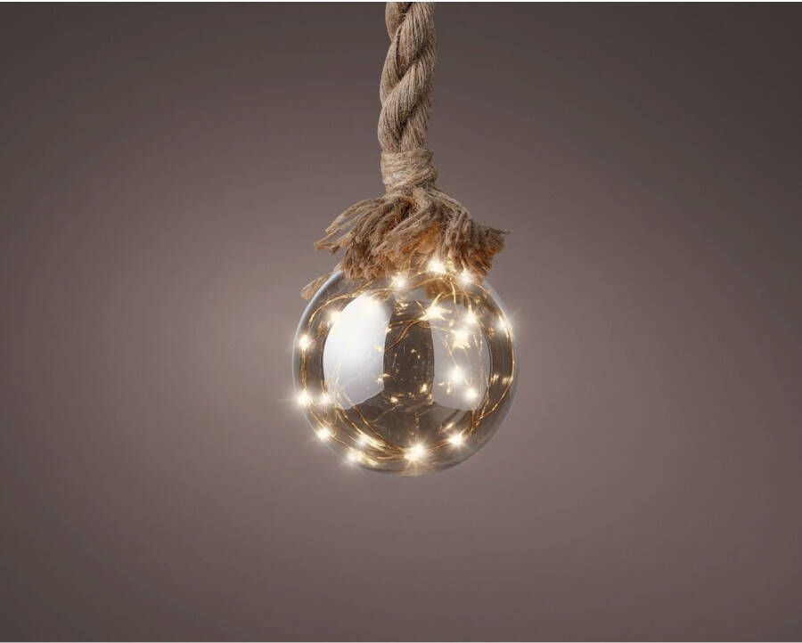 DECORIS DEASON DECORATIONS Kerstlamp Touw LED warm wit 30 lampjes 14x100cm