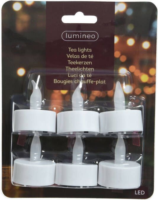 DECORIS SEASON DECORATIONS Bo Led Theelicht Binnen Ø3 8x4 6cm 6 Stuks - Foto 4