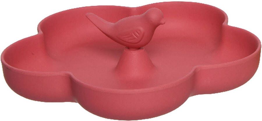 Decoris Vogelbad Roze Bamboe 23 Cm Drinkschaal