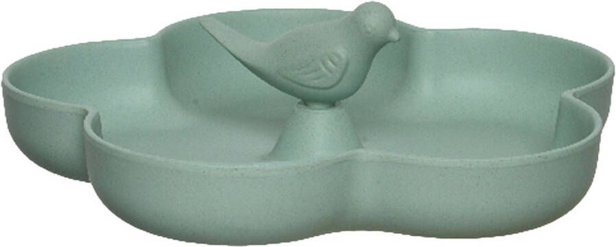 Decoris Vogelbad Turquoise Bamboe 23 Cm Drinkschaal